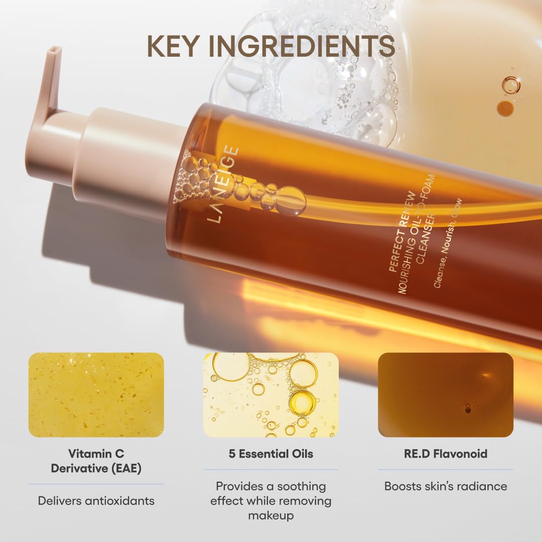 Amazon.com: LANEIGE Perfect Renew Nourishing Oil-to-Foam Cleanser